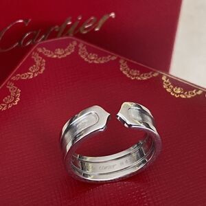 Cartier C De Cartier 18K White Gold Band Size 57 Mint Condition in Box